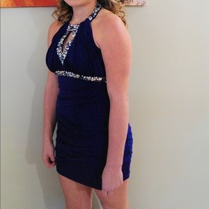Formal blue short dress